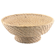 Whitewash Rattan Fruit Bowl