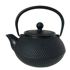 Black Cast Iron Teapot with Infuser