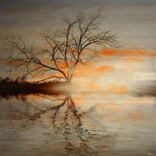 Red Leafs B Canvas Wall Art