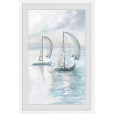 Sailing At The Blue Sea Framed Printed Wall Art