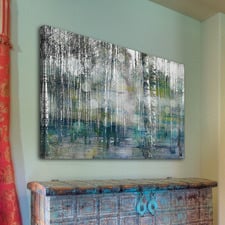 Tree Trunk Lights Canvas Wall Art