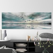 Birds Skylight II Stretched Canvas Wall Art