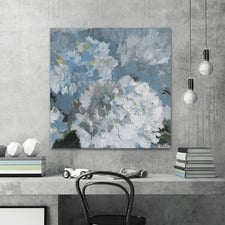 Blue Zoom Stretched Canvas Wall Art