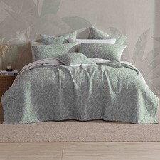 Cilantro Kailani Cotton Queen/King Coverlet Set