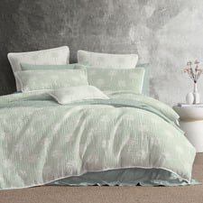 Sage Tahiti Cotton Gauze Jacquard Quilt Cover Set