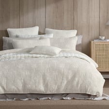Stone Tahiti Cotton Gauze Jacquard Quilt Cover Set