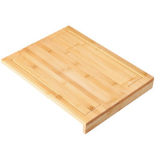 Gourmet Kitchen Bamboo Cutting Board with Counter Edge