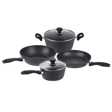 4 Piece Non-Stick Marble-Coated Cookware Set
