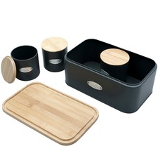 4 Piece Sherwood Bread Box & Canister Set