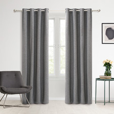 Pepper Eyelet Blockout Curtains (Set of 2)