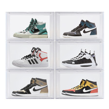 Kicks Side Display Stackable Shoe Storage Boxes (Set of 6)