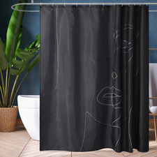 Line Art Single Panel Shower Curtain