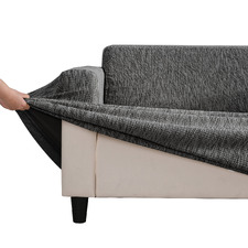 Stretch Faux Linen Sofa Cover