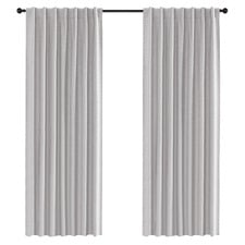Lynden Faux Linen Blockout Concealed Tab Top Curtains (Set of 2)