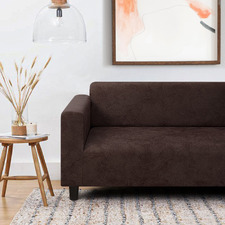 Snowflake Premium Faux Leather Sofa Cover Only