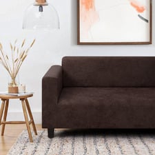 Snowflake Premium Faux Leather Sofa Cover Only