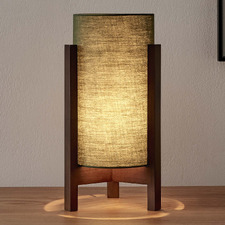 32cm Aliyah Rubberwood Table Lamp