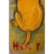 Happy Tails Art Print on Canvas