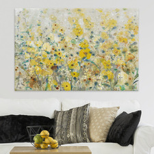 Sun Soaked Petals Stretched Canvas Wall Art