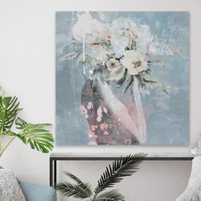 Cover in Flowers Stretched Canvas Wall Art