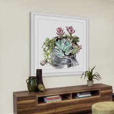 Succulents Framed Painting Print