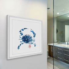 Blue Crab Framed Wall Art