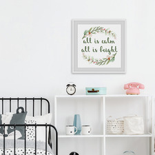 All Is Calm & Bright Framed Printed Wall Art