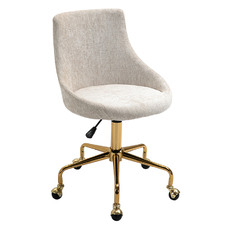 Beige & Gold Myron Office Chair