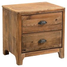Diomedes Recycled Elm Wood Bedside Table