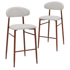 74cm Alexir Fabric Bar Stools (Set of 2)