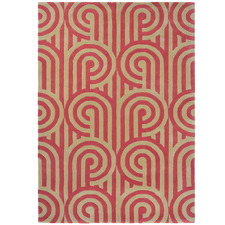 Claret Turnabouts Hand-Tufted Wool Rug
