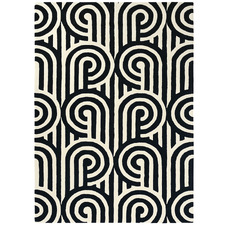 Black Turnabouts Hand-Tufted Wool Rug