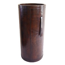 Dark Leather Umbrella Holder