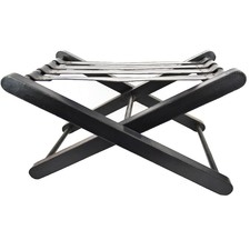 Black Leather Luggage Rack