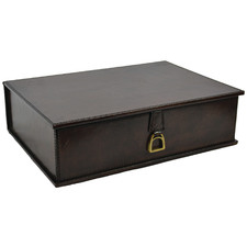 Leather Document Box with Stirrup