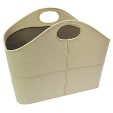 Leather Magazine Basket