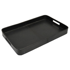 Black 57cm Buffalo Leather Tray