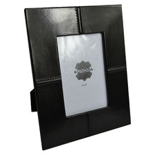 Black 4 x 6" Leather Thread Photo Frame