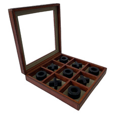 Genuine Leather Tic Tac Toe Board Game