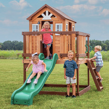 Backyard Discovery Echo Heights Cubby House with Slide