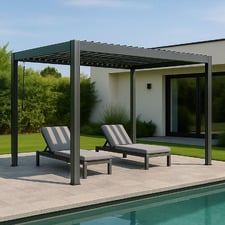 4m x 3m Jessel Aluminium Louvered Pergola