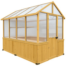 263 x 152cm Asher Fir Wood & Polycarbonate Greenhouse