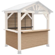 Igor Cedar Wood Add-On Gazebo Bar