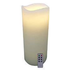Ivory Safeflame LED Wax Candle Pillar