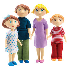 Djeco 4 Piece Gaspard & Romy's Family Doll Set