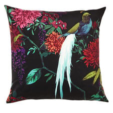Black Chintz Velvet Cushion