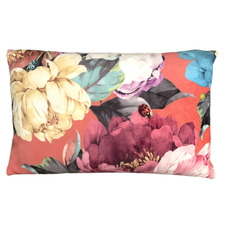 Peony Rectangular Velvet Cushion