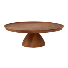 Acacia Wood Footed Cake Stand