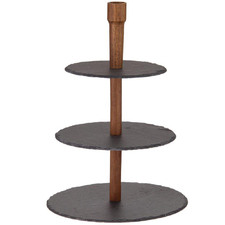 3 Tier Charcoal Coleman Slate Cake Stand