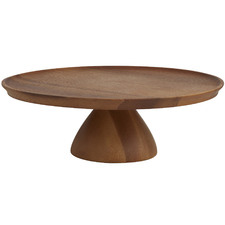Natural Wooden Footed Cake Stand